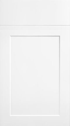 Narrow Frame Shaker High Gloss White Kitchen Doors
