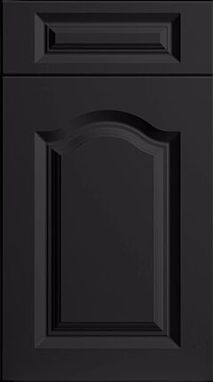 Cathedral Arch Matt Black Kitchen Doors