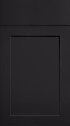 Narrow Frame Shaker Matt Black Kitchen Doors