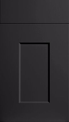 Wide Frame Shaker Matt Black Kitchen Doors